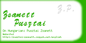 zsanett pusztai business card